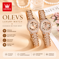 OLEVS Luxury Fashion ladies' watches Diamond dial waterproof diamond inlaid quartz watch for women beautiful trend dress watch