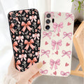 Shockproof Phone Case For Samsung Galaxy Note 20 M53 M42 M33 M17 F17 F16 F12 F06 F04 F02S TPU Silicone Soft Bow Knots Cover