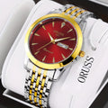 New men's watches High-end watches Men's business trend Sports leisure dual calendar Durable steel strap watch