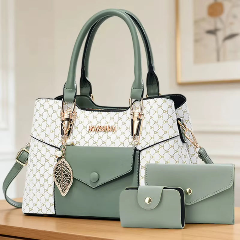 high-end textured large-capacity commuter tote bags, luxury women's bag series with color-blocking crossbody bags