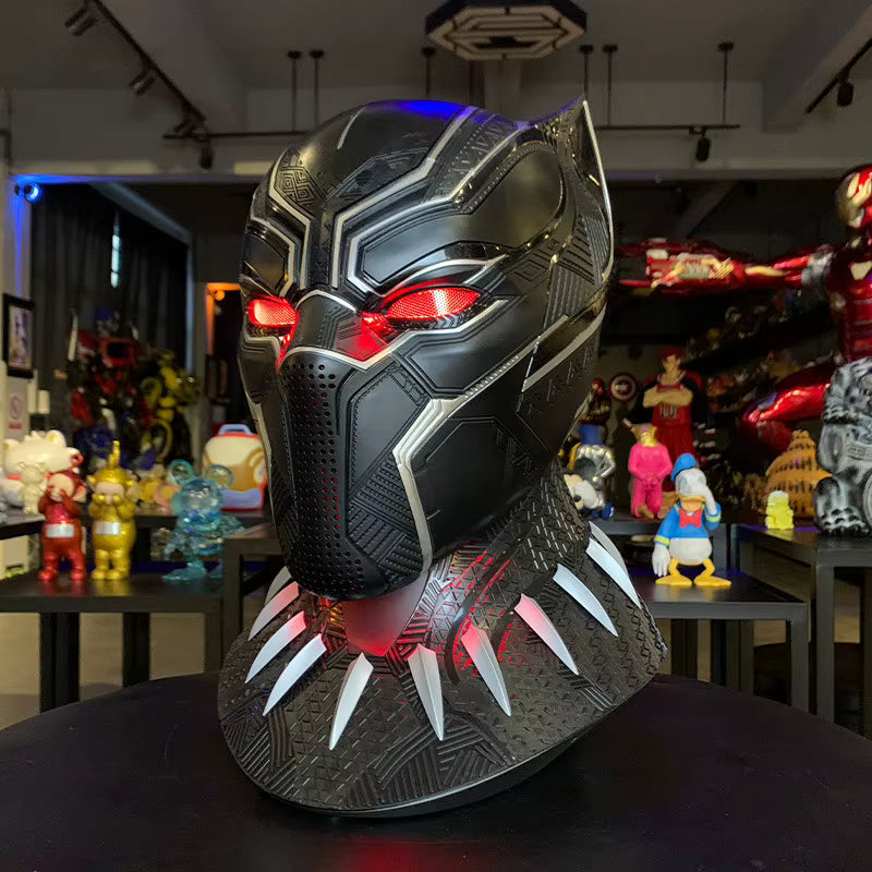 Killerbody 1/1 Scale Black Panther Helmet Wearable Cosplay Mask LED Eyes Marvel Avengers Cosplay Collection Display