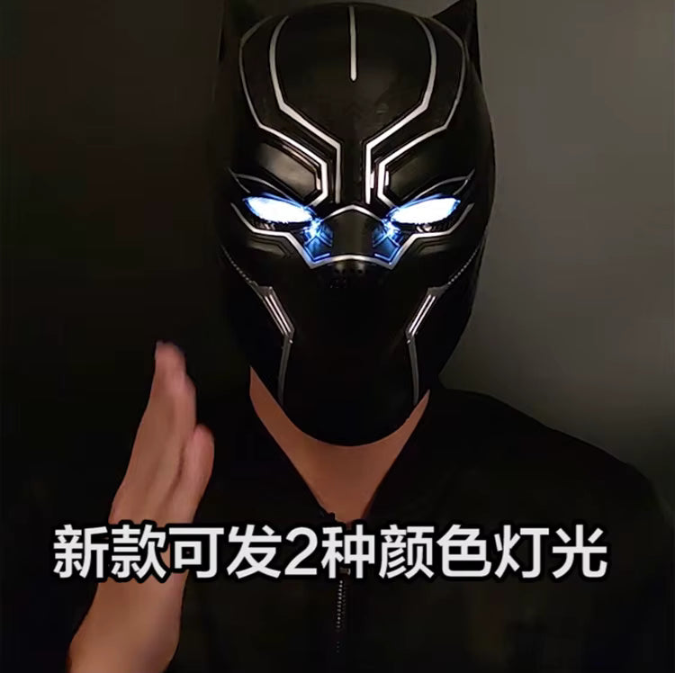 Killerbody 1/1 Scale Black Panther Helmet Wearable Cosplay Mask LED Eyes Marvel Avengers Cosplay Collection Display