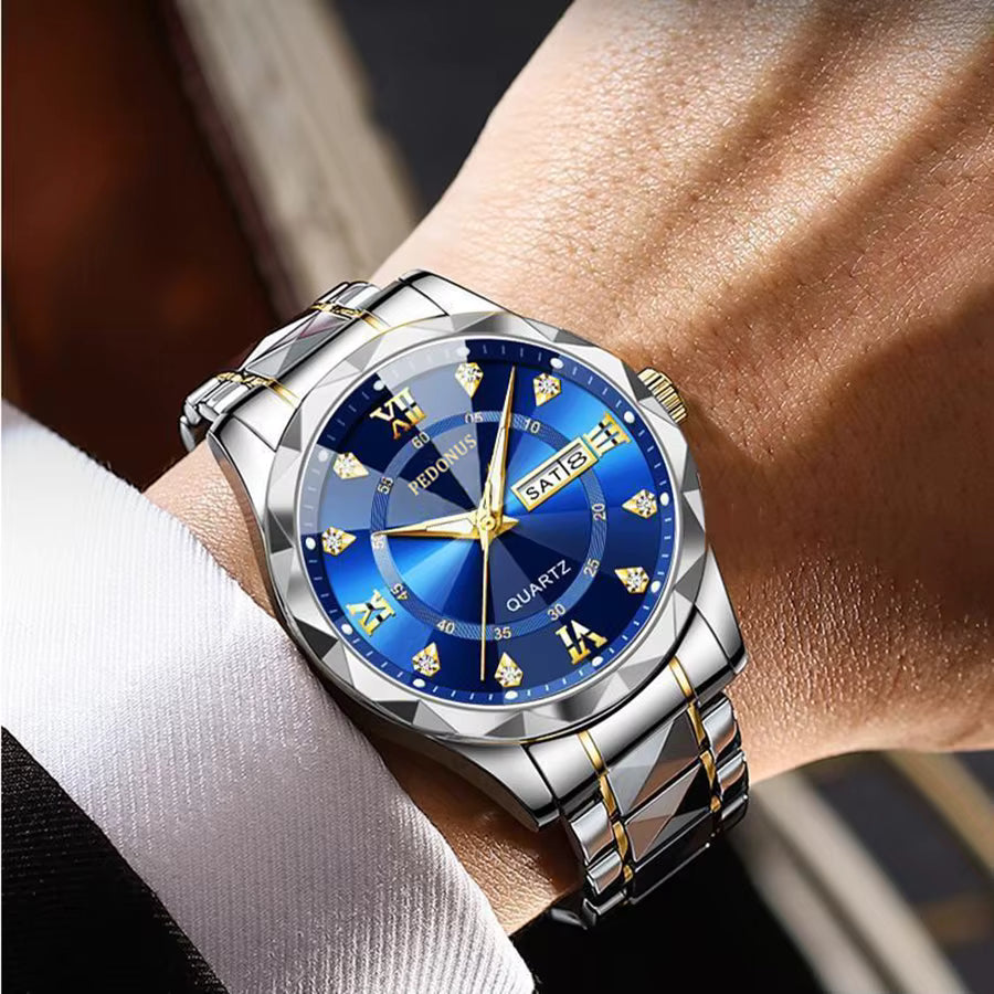 Men's  Luxury Watch Date Calendar Quartz Watch Fashion Business