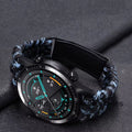 20 22mm Braided Flat Head Universal Watchband Colorful Velcro Style For Galaxy Watch 3/4/5 41/45mm 40/44 42/46mm Gear S3 Band