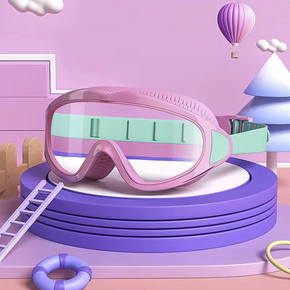 Children's swimming goggles; anti-fog and anti-ultraviolet; wide-angle swimming goggles; waterproof children's pool glasses; sui