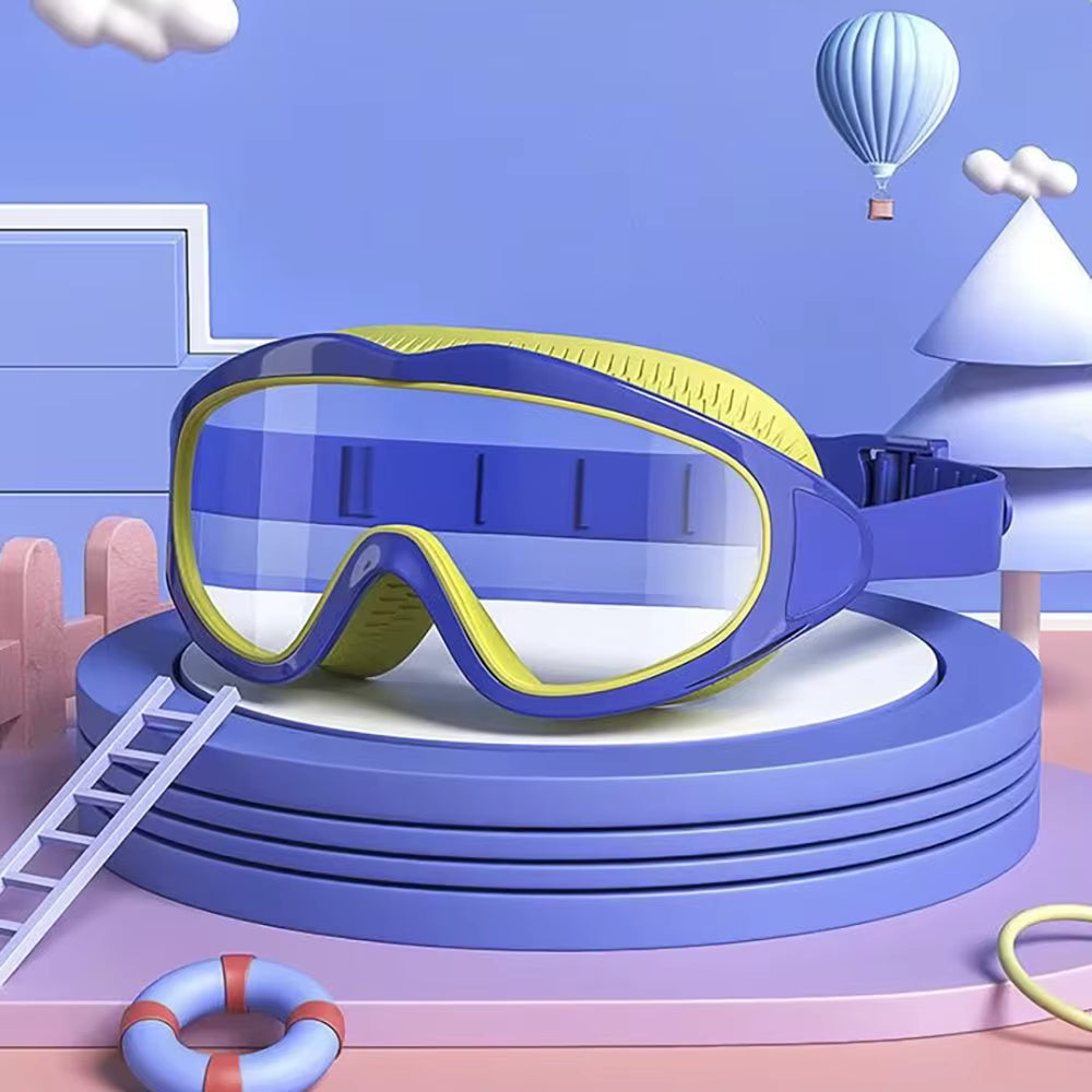 Children's swimming goggles; anti-fog and anti-ultraviolet; wide-angle swimming goggles; waterproof children's pool glasses; sui