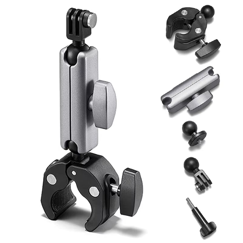 Motorcycle Handlebar Clip Holder Bicycle Bike Seatpost Clamp for Gopro 12 11 10 9 8 7 Insta360 X3 X4 Action Camera Accessories