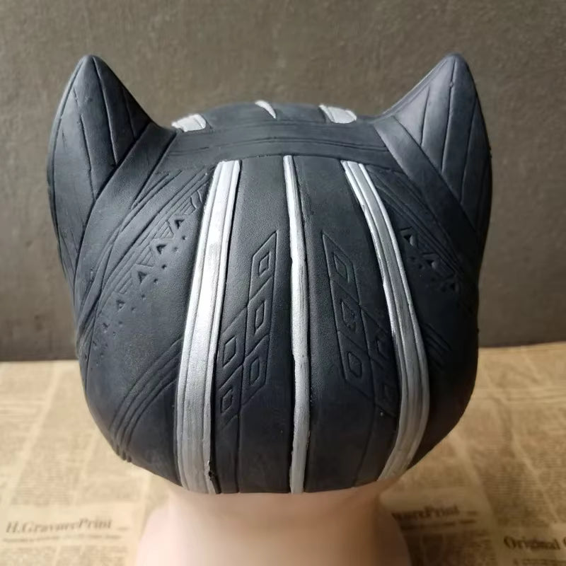 Adult Halloween Party Cosplay Black Panther Mask Silicone Realistic Mask Helmet Movie Cosplay Superhero Props Panther Hood