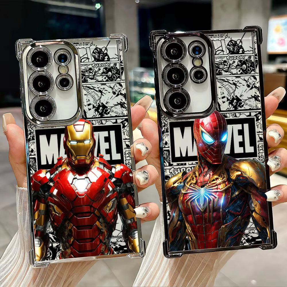 Marvel Spiderman Ironman Comic Case For Samsung Galaxy S26 S25 S26Ultra Edge S24 S23 S22 Plus S21 Ultra FE Soft Phone Back Cover