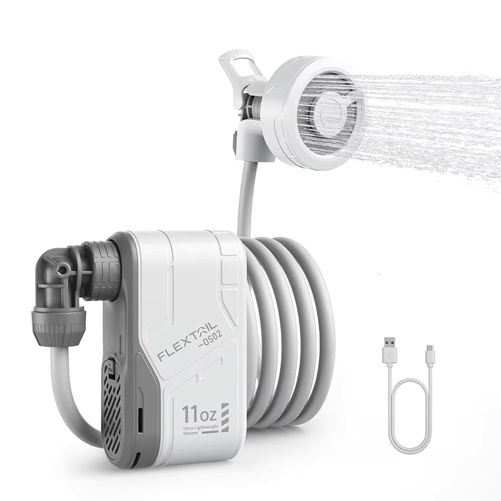 FLEXTAIL MAX SHOWER - Portable Electric Shower Pump IPX7 Waterproof for Outdoor Shower, Car Washing, Dishwashing, Pet Cleaning