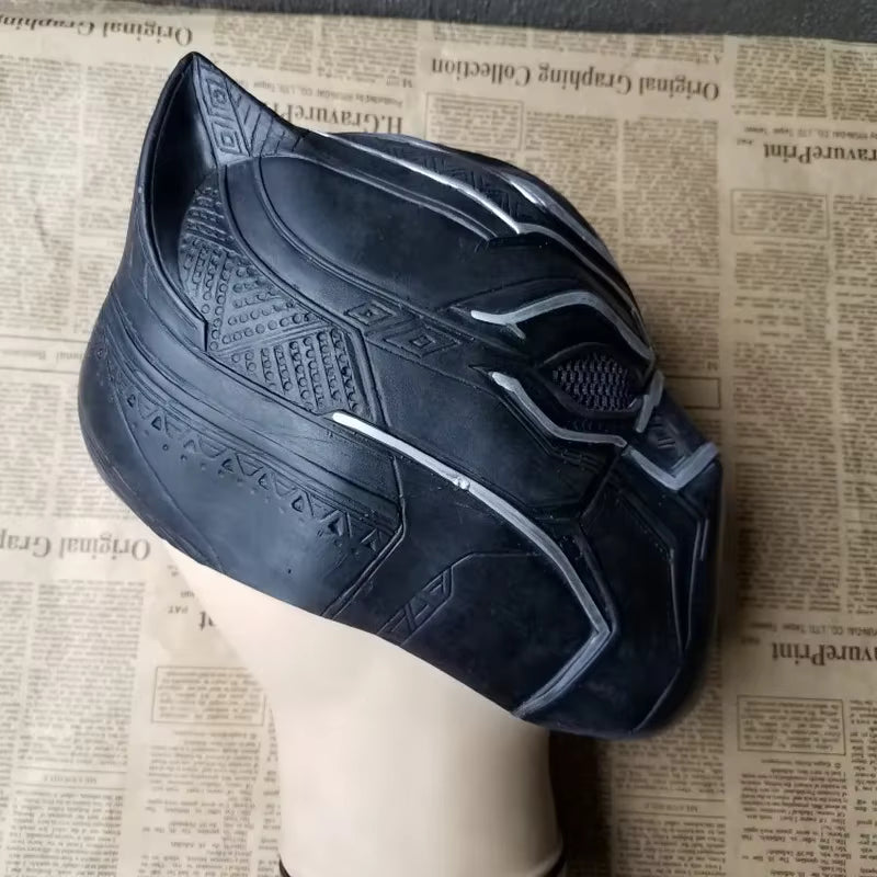 Adult Halloween Party Cosplay Black Panther Mask Silicone Realistic Mask Helmet Movie Cosplay Superhero Props Panther Hood