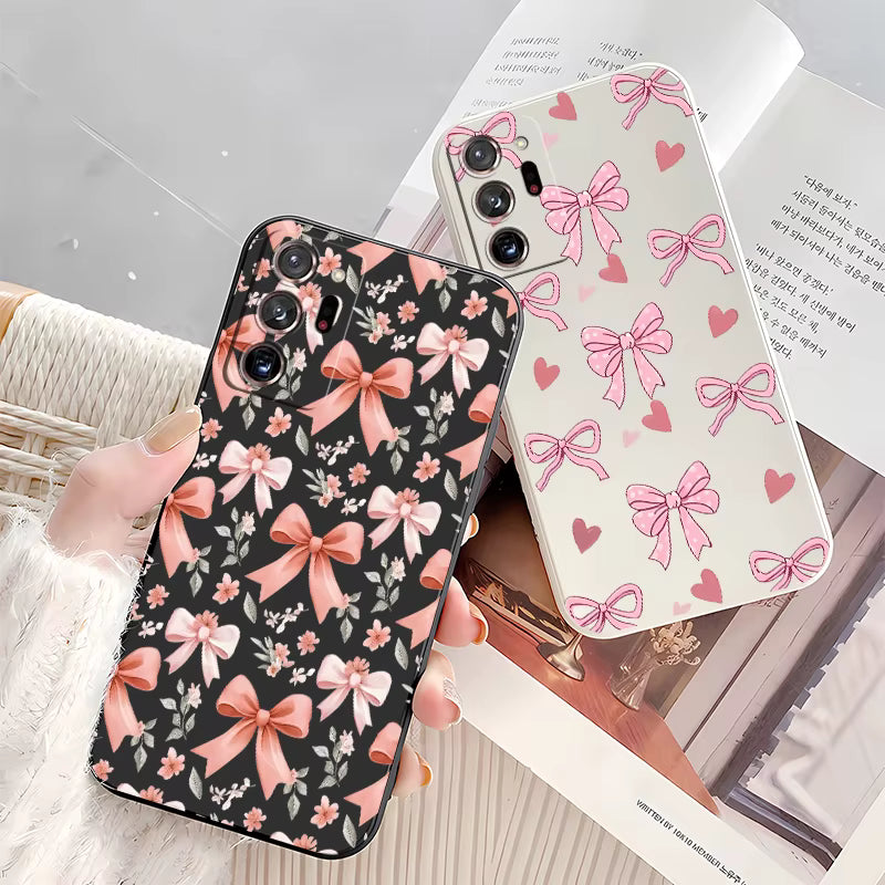 Shockproof Phone Case For Samsung Galaxy Note 20 M53 M42 M33 M17 F17 F16 F12 F06 F04 F02S TPU Silicone Soft Bow Knots Cover