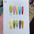 Girls Band Cry Anon Subaru Showa Gal Cat Eye Press On Nails Cosplay Accessory Anime Music Band Gradient Color Press On Nail Art