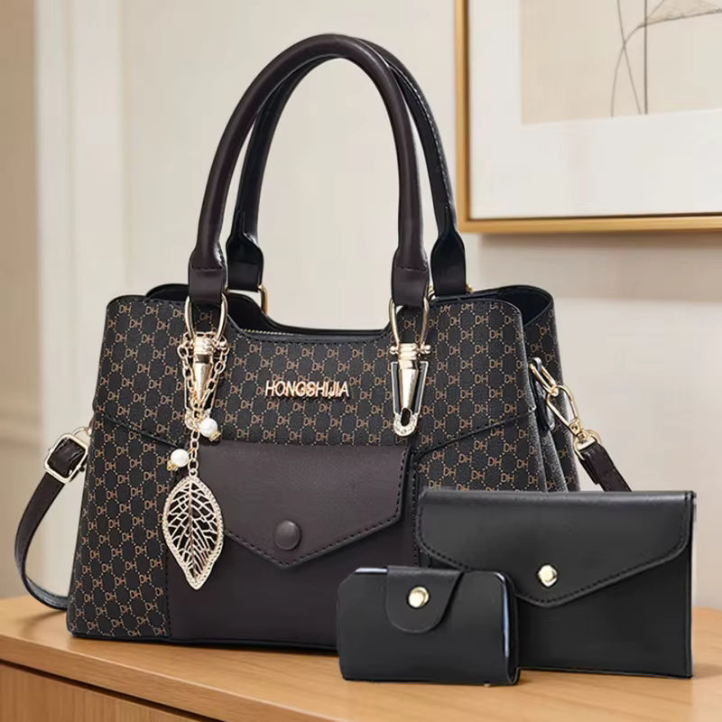 high-end textured large-capacity commuter tote bags, luxury women's bag series with color-blocking crossbody bags