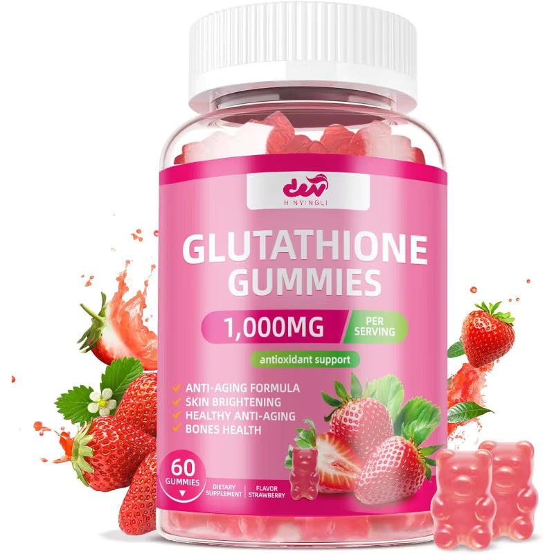Collagen glutathione gummies supplement: Vitamin C E、D&B12 ， Anti aging formula and bone strengthening