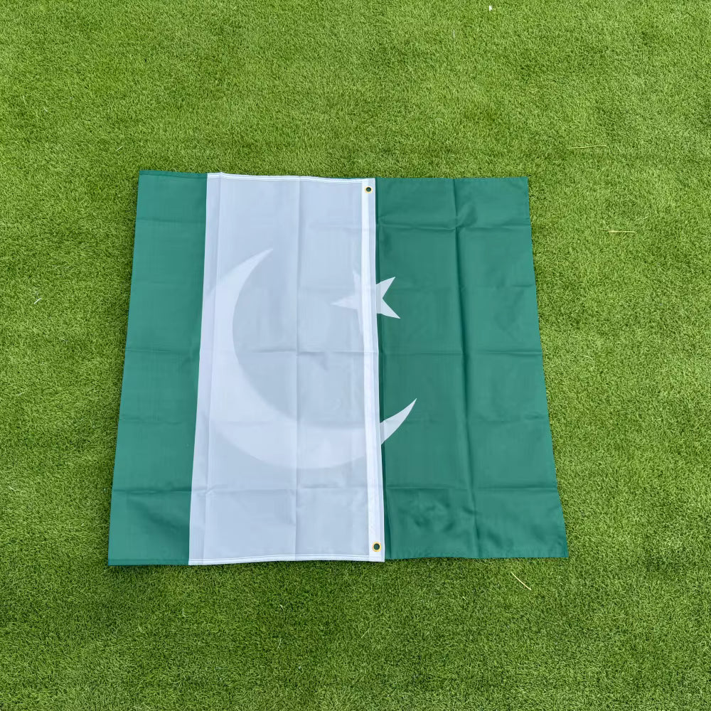 FlagGo Pakistan Flag 150x90cm 3x5 FT Green White Crescent Moon Star Polyester Double Stitched Outdoor Indoor Decoration