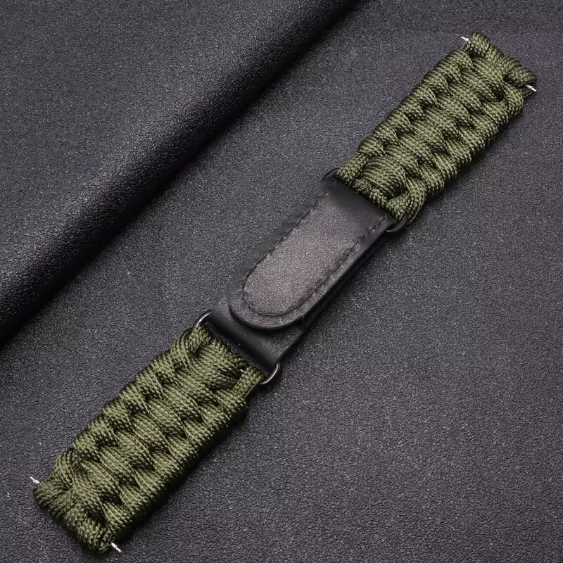 20 22mm Braided Flat Head Universal Watchband Colorful Velcro Style For Galaxy Watch 3/4/5 41/45mm 40/44 42/46mm Gear S3 Band