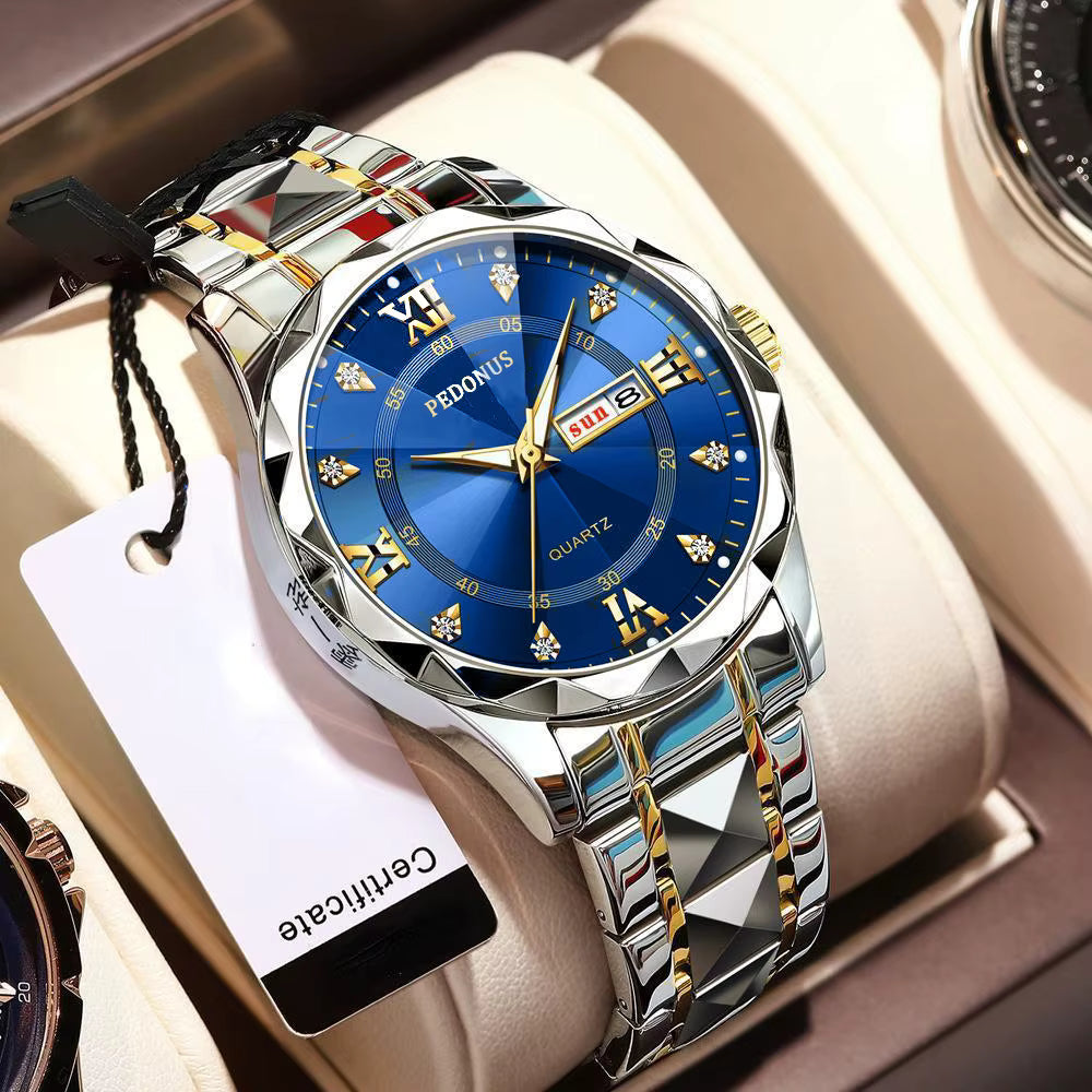 Men's  Luxury Watch Date Calendar Quartz Watch Fashion Business