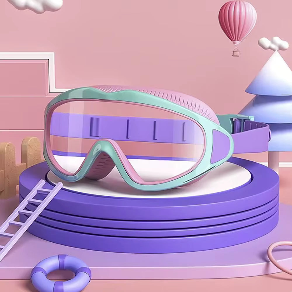 Children's swimming goggles; anti-fog and anti-ultraviolet; wide-angle swimming goggles; waterproof children's pool glasses; sui
