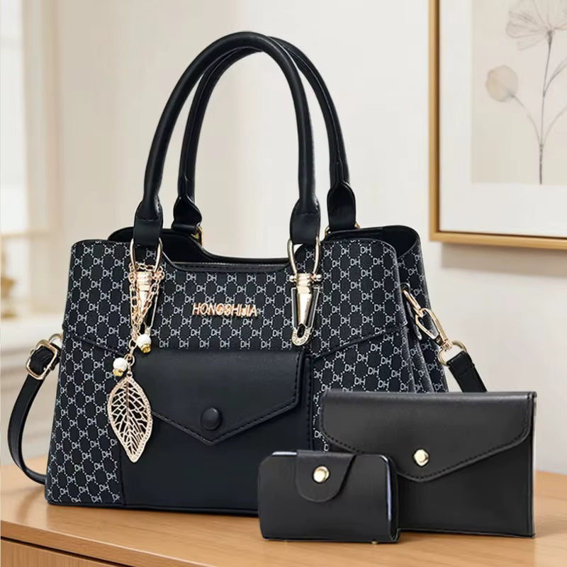 high-end textured large-capacity commuter tote bags, luxury women's bag series with color-blocking crossbody bags