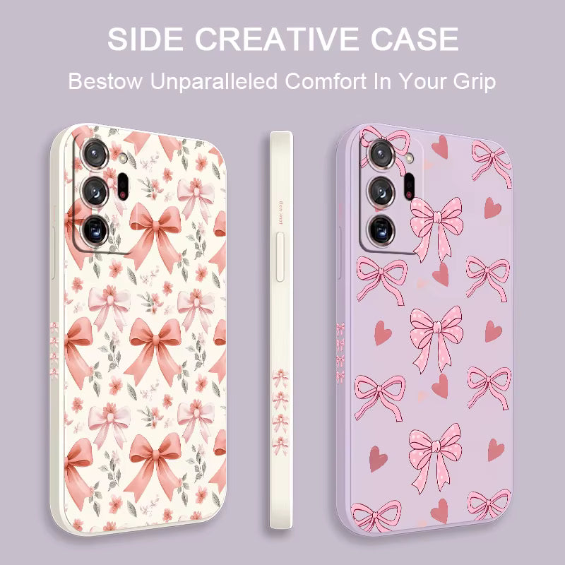 Shockproof Phone Case For Samsung Galaxy Note 20 M53 M42 M33 M17 F17 F16 F12 F06 F04 F02S TPU Silicone Soft Bow Knots Cover