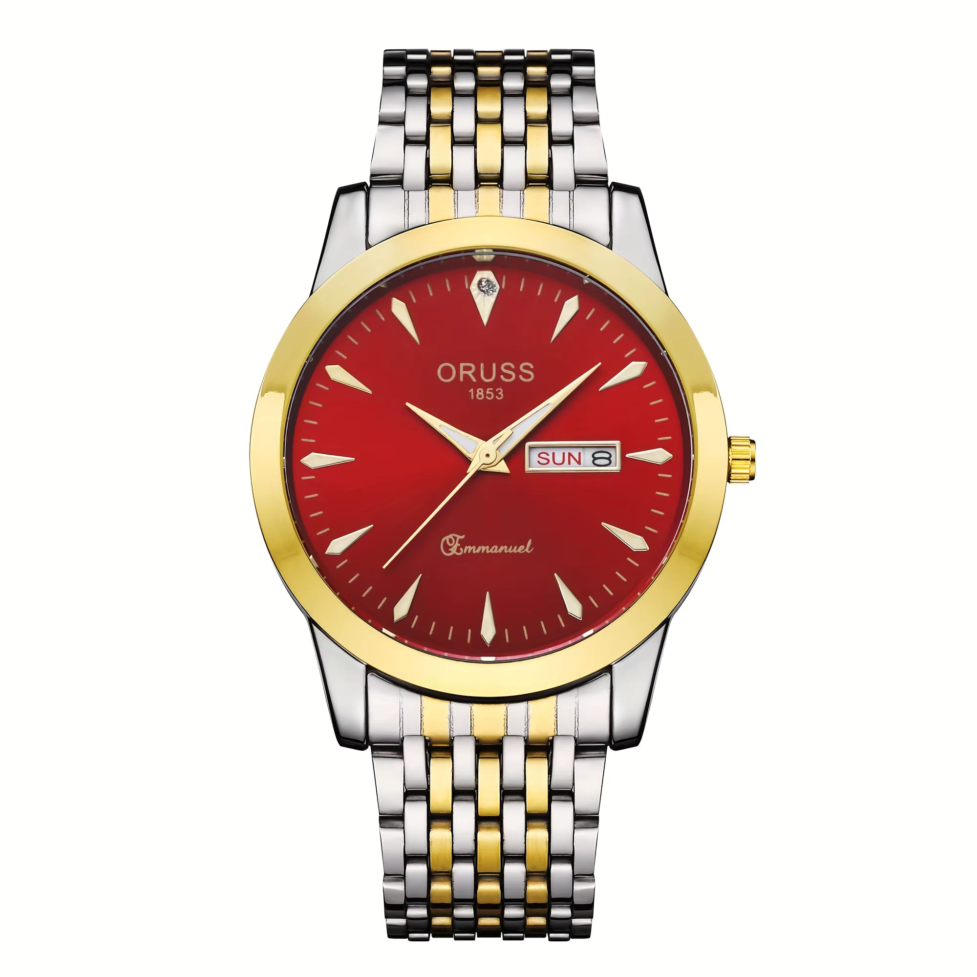 New men's watches High-end watches Men's business trend Sports leisure dual calendar Durable steel strap watch