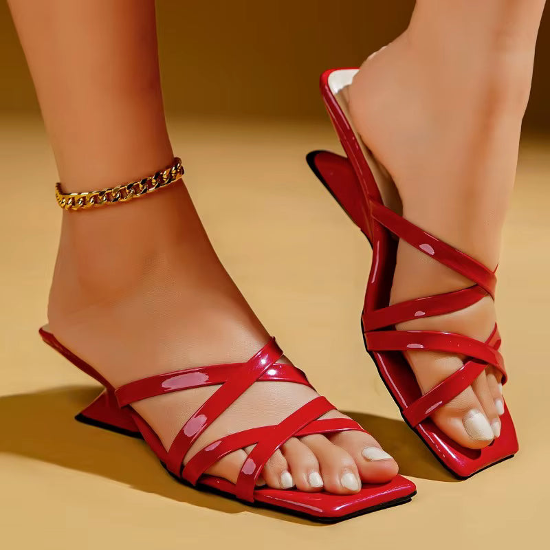 Women's summer high-heeled shoes silver small size sandals Roman shoes elegant small low heels thick and thin