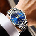 Top Brand Watch Men's Trendy Business High Quality Steel Belt Chinese English Dual Calendar MaleFashion Quartz Wristwatches