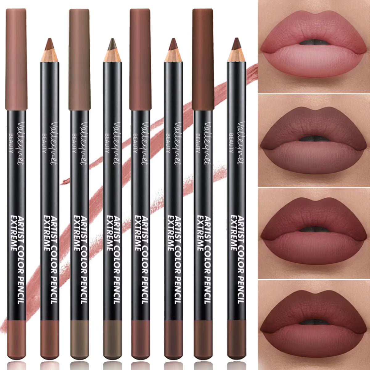 Top On Sale Product Recommendations! 2pcs Lip Liner Makeup Duo:long-lasting,waterproof Matte Formula Is Gentle on Sensitive Skin and Ideal for Light Beige Tones