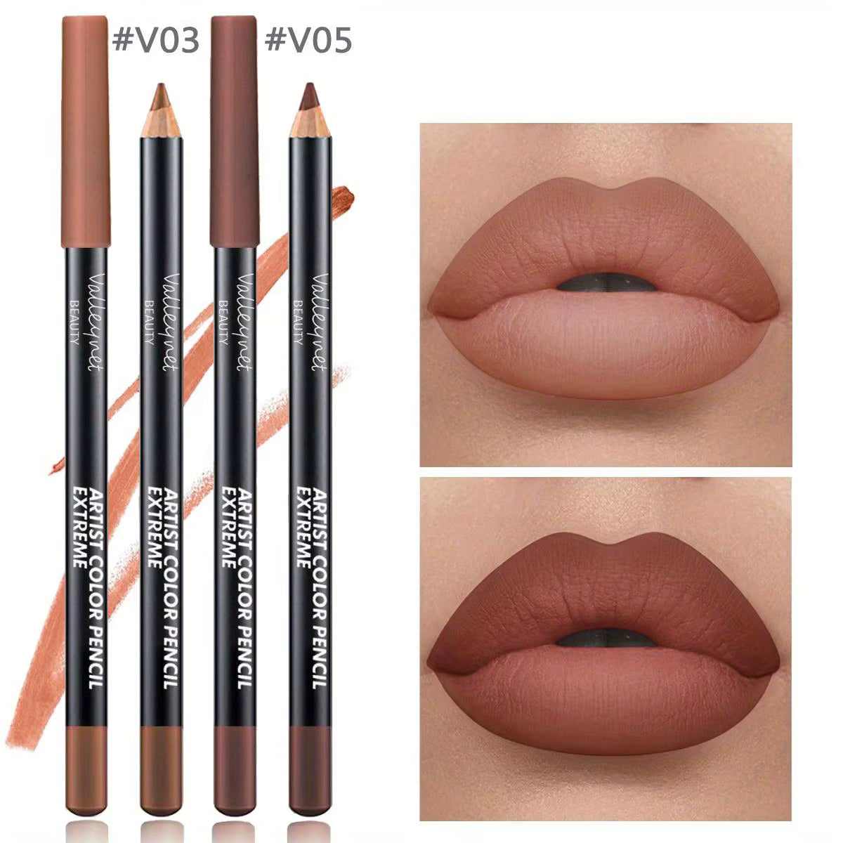 Top On Sale Product Recommendations! 2pcs Lip Liner Makeup Duo:long-lasting,waterproof Matte Formula Is Gentle on Sensitive Skin and Ideal for Light Beige Tones